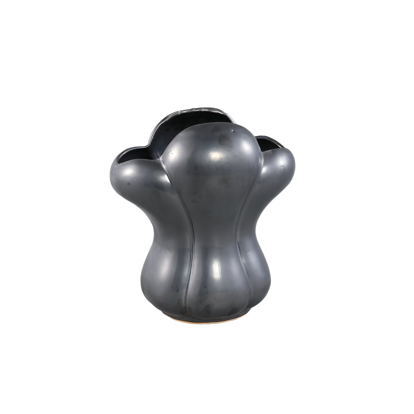 Mellie Black France Lily Flower Ceramic Vase M