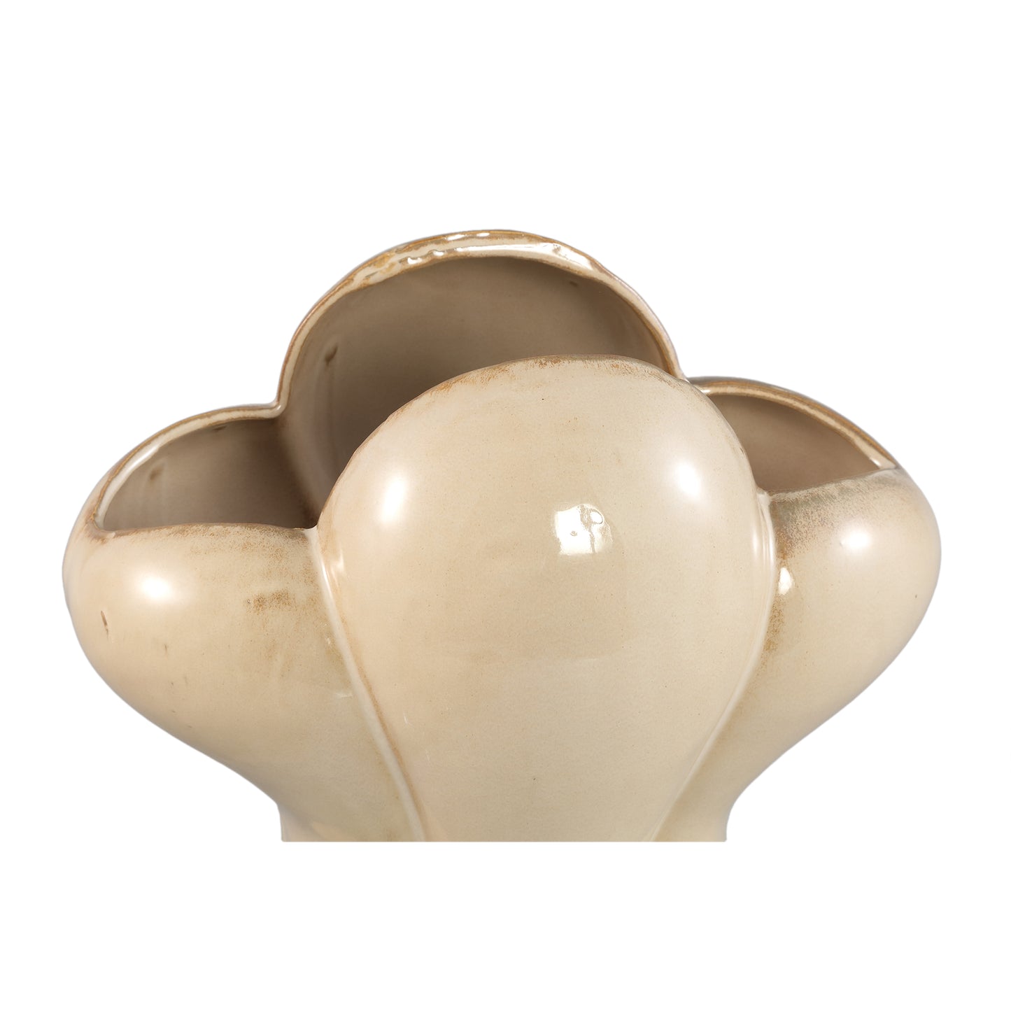 Mellie Cream France Lily Flower Ceramic Vase M