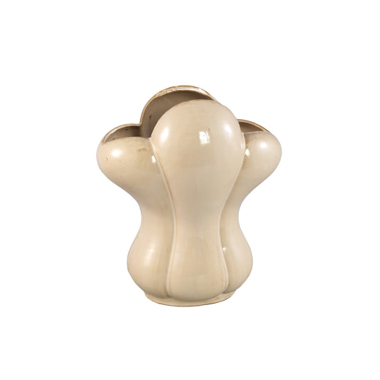 Mellie Cream France Lily Flower Keramische Vaas L – Set van 2 - 2 Sets 33.5x29x22 cm