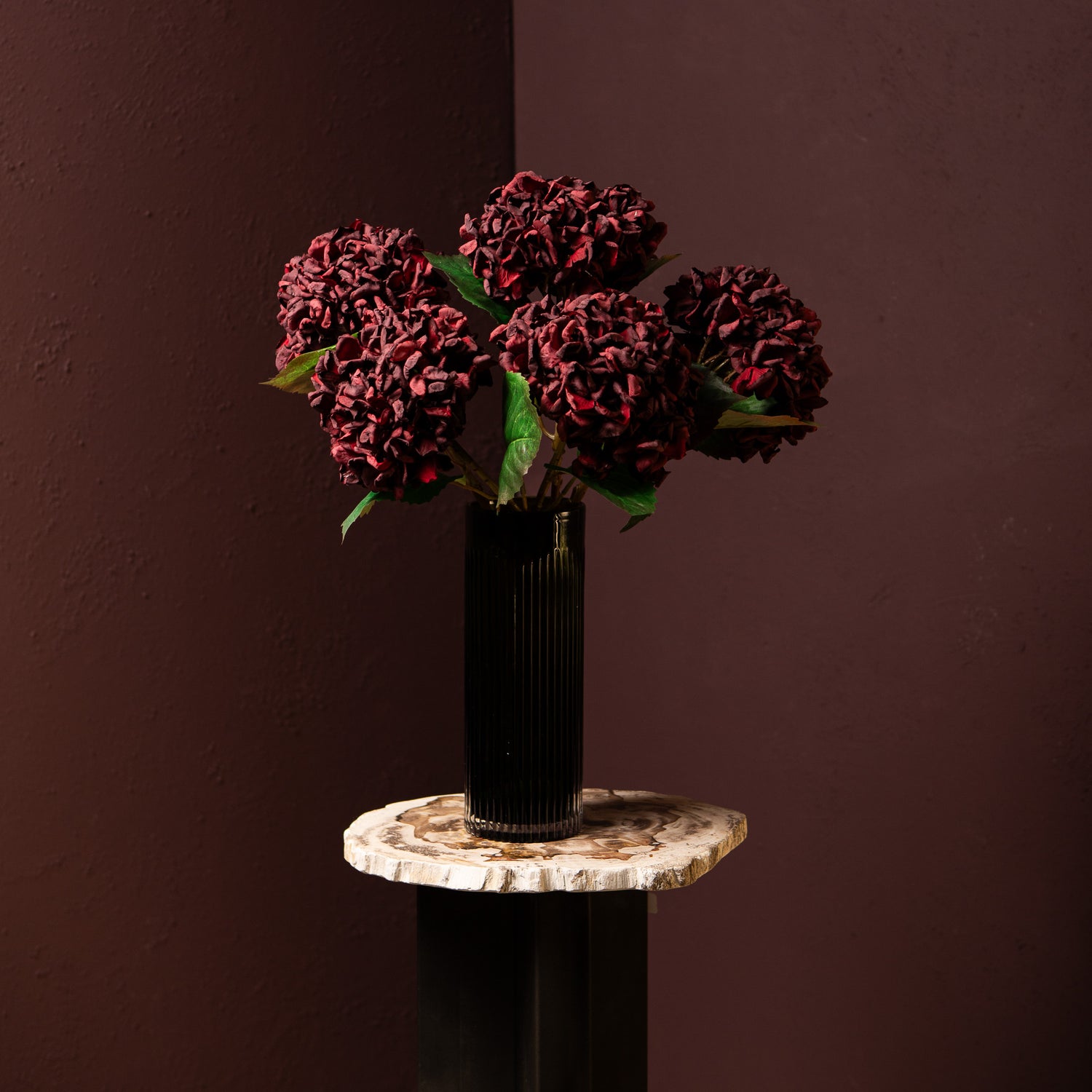 Hydrangea Bloem Rode Hortensia Tak Groot Set van 12 Stuks 46x20x12 cm