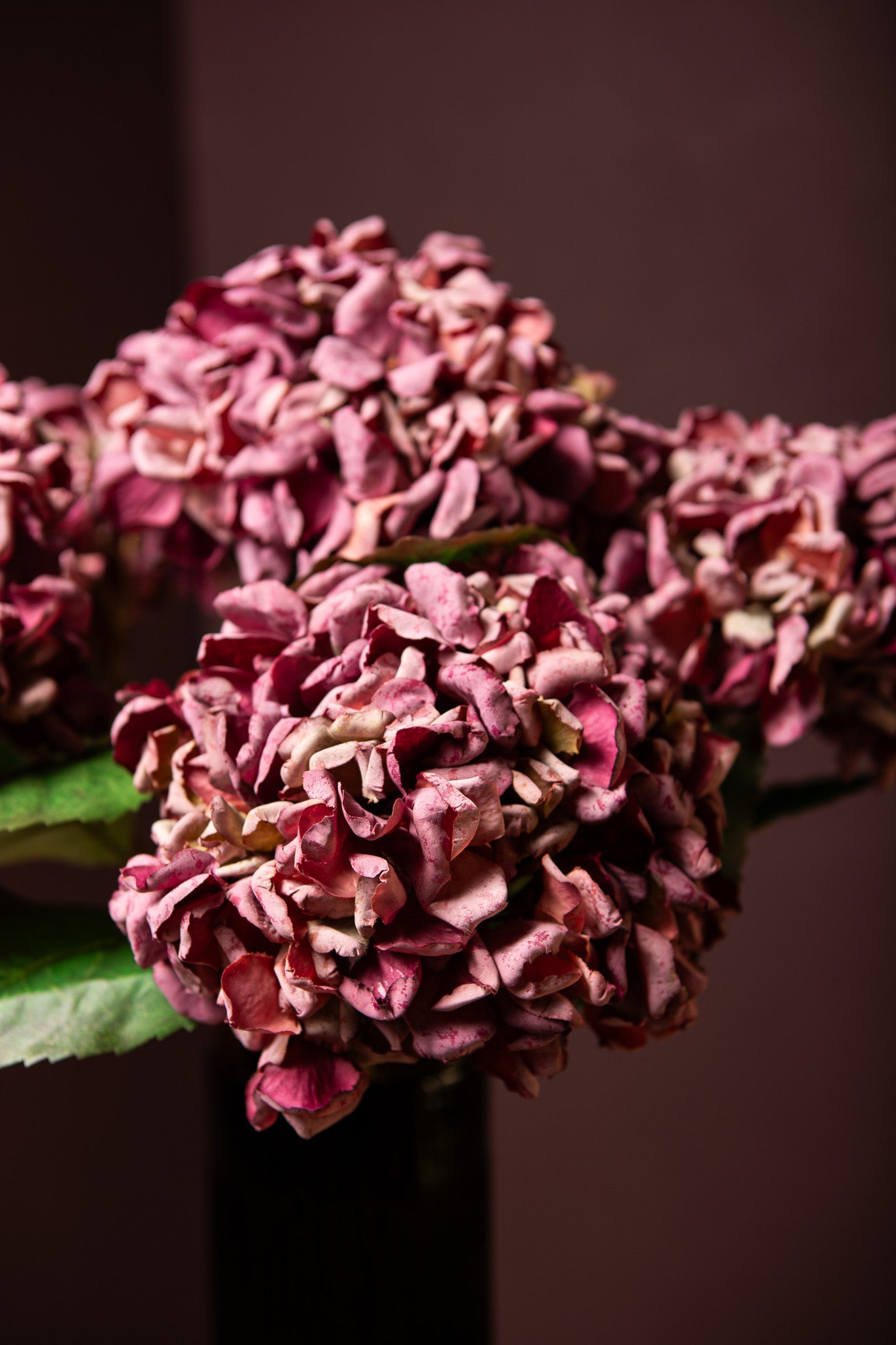 Hydrangea Flower Roze Hortensia Tak Groot - Set van 12 46x20x12 cm