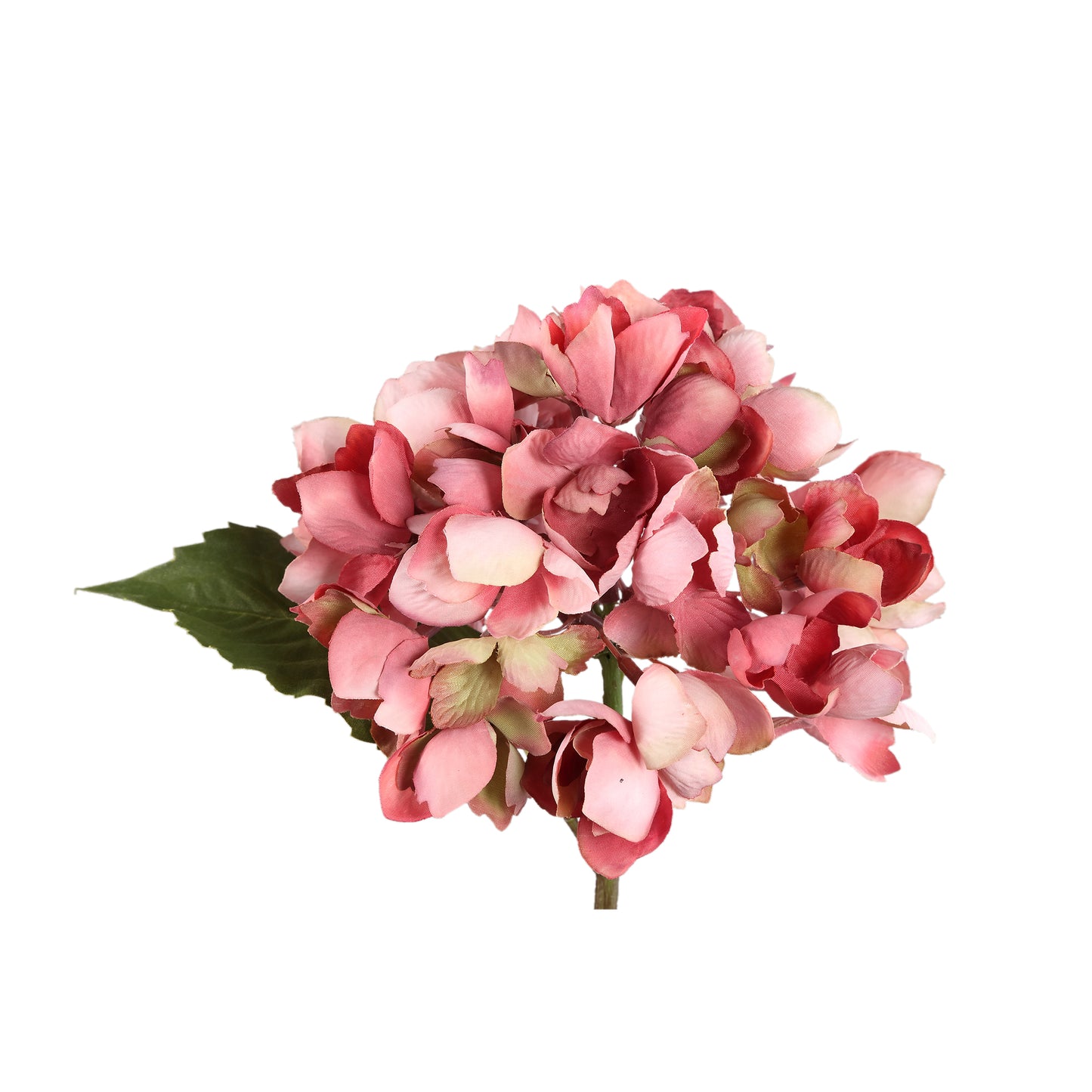 Hydrangea Flower Roze Hortensia Tak Klein Set van 12 Stuks - 12 Sets 33x12x15 cm