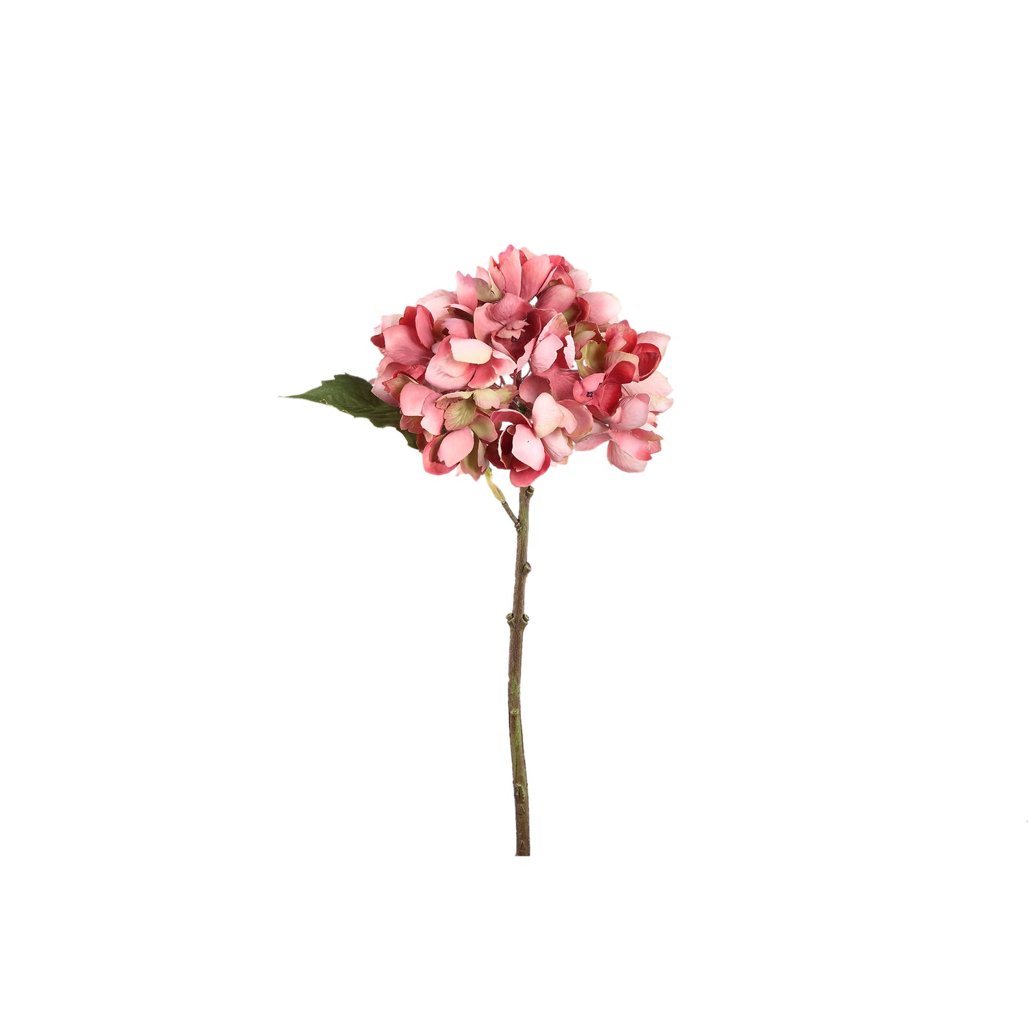 Hydrangea Flower Roze Hortensia Tak Klein Set van 12 Stuks - 12 Sets 33x12x15 cm