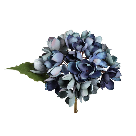 Hydrangea Flower Blauwe Hortensia Tak Klein - Set van 12 Stuks - 12 Sets 33x12x15 cm