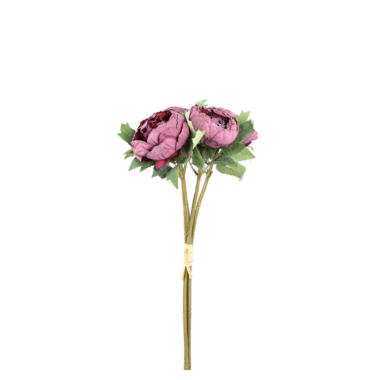 Peony Flower Pioenroze Struik Lila - Set van 12 43x12x18 cm
