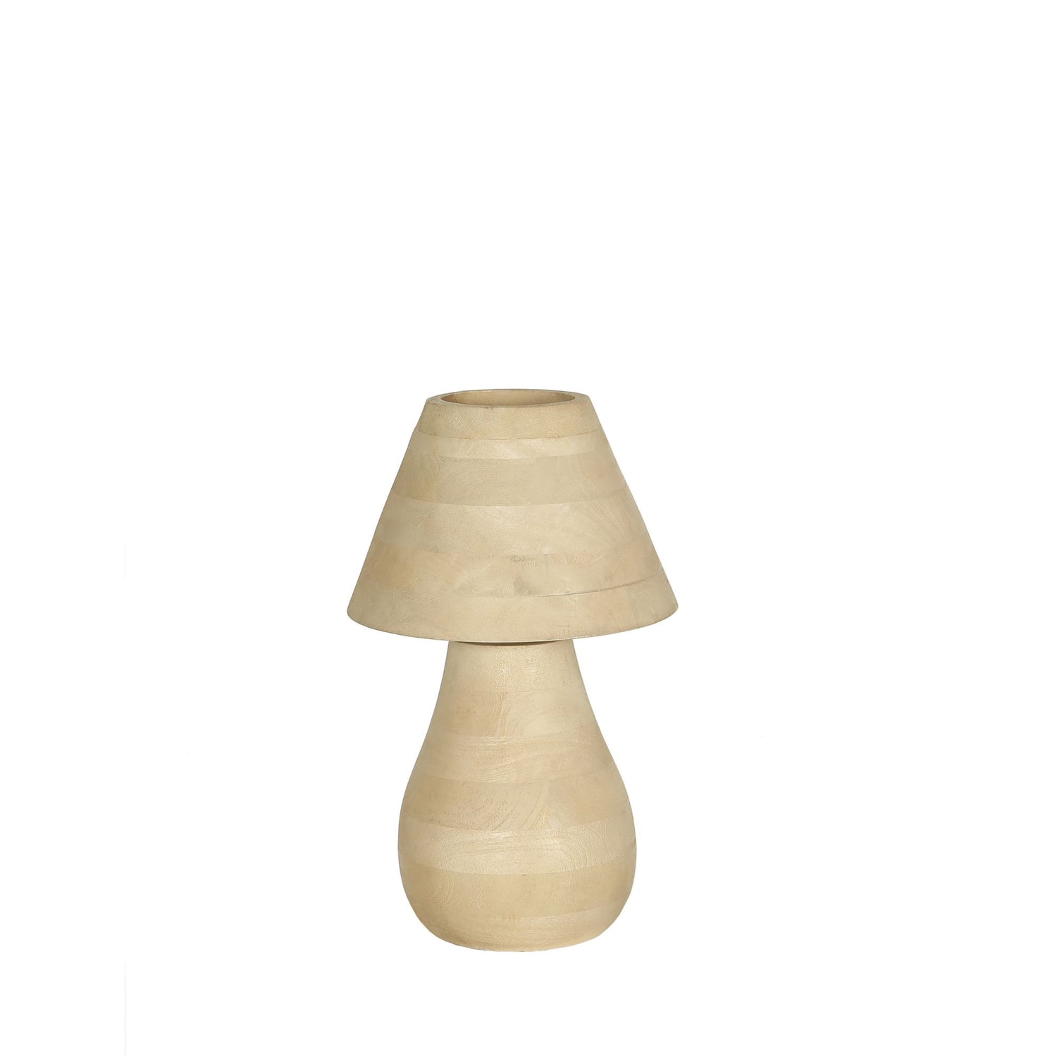 Peake Natuurlijke Mango Hout Ronde Tafellamp Laag 49x30x30 cm