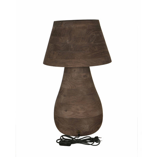Peake Bruine Mangohout Ronde Tafellamp Groot 64x38x38 cm
