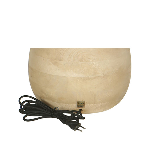Peake Natuurlijke Mango Hout Ronde Tafellamp Groot 64x38x38 cm