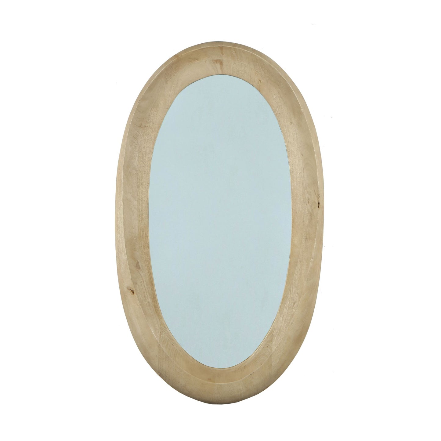 Noam Natuurlijke Mangohout Ovale Spiegel 120x68x8 cm