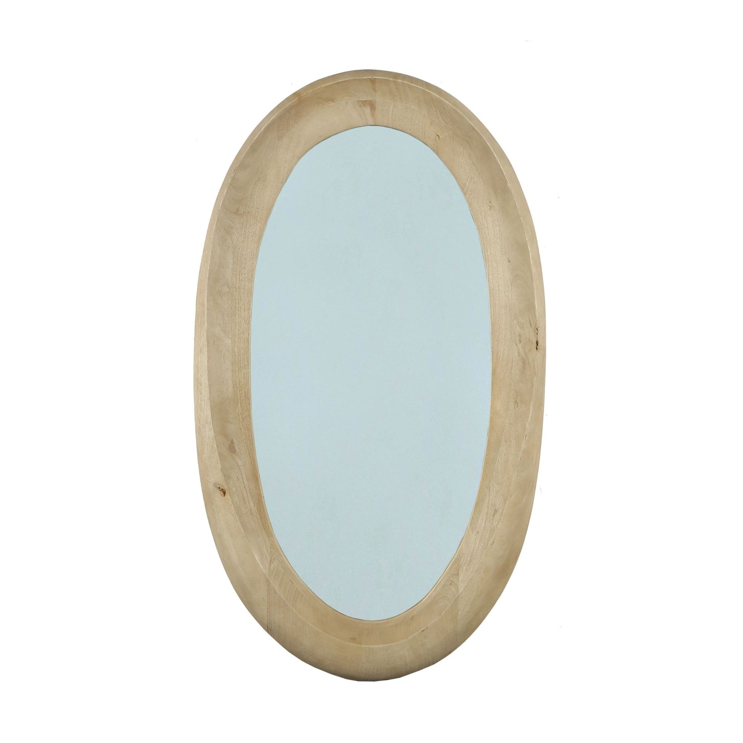 Noam Natuurlijke Mangohout Ovale Spiegel 120x68x8 cm