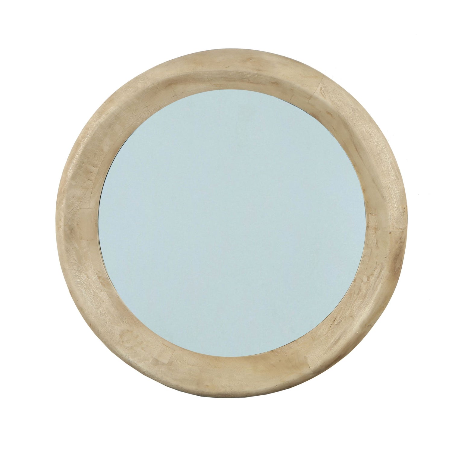 Noam Natuurlijke Mangohout Ronde Spiegel L 90x90x5 cm