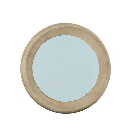 Noam Natuurlijke Mango Hout Ronde Spiegel S 70x70x5 cm