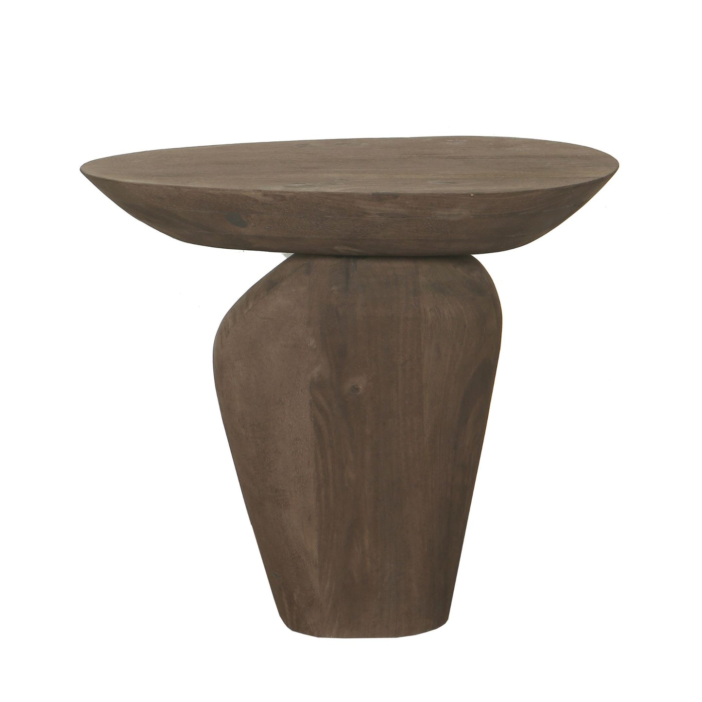 Harshad Brown Mango Wood Side Table Organic