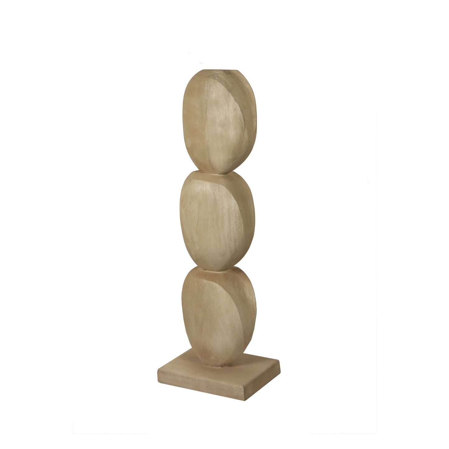 Kodey Natuurlijk Mangohout Cirkel Beeld 80x25.5x20 cm