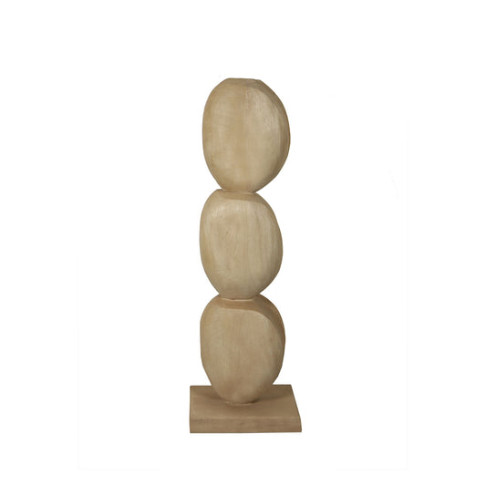 Kodey Natuurlijk Mangohout Cirkel Beeld 80x25.5x20 cm