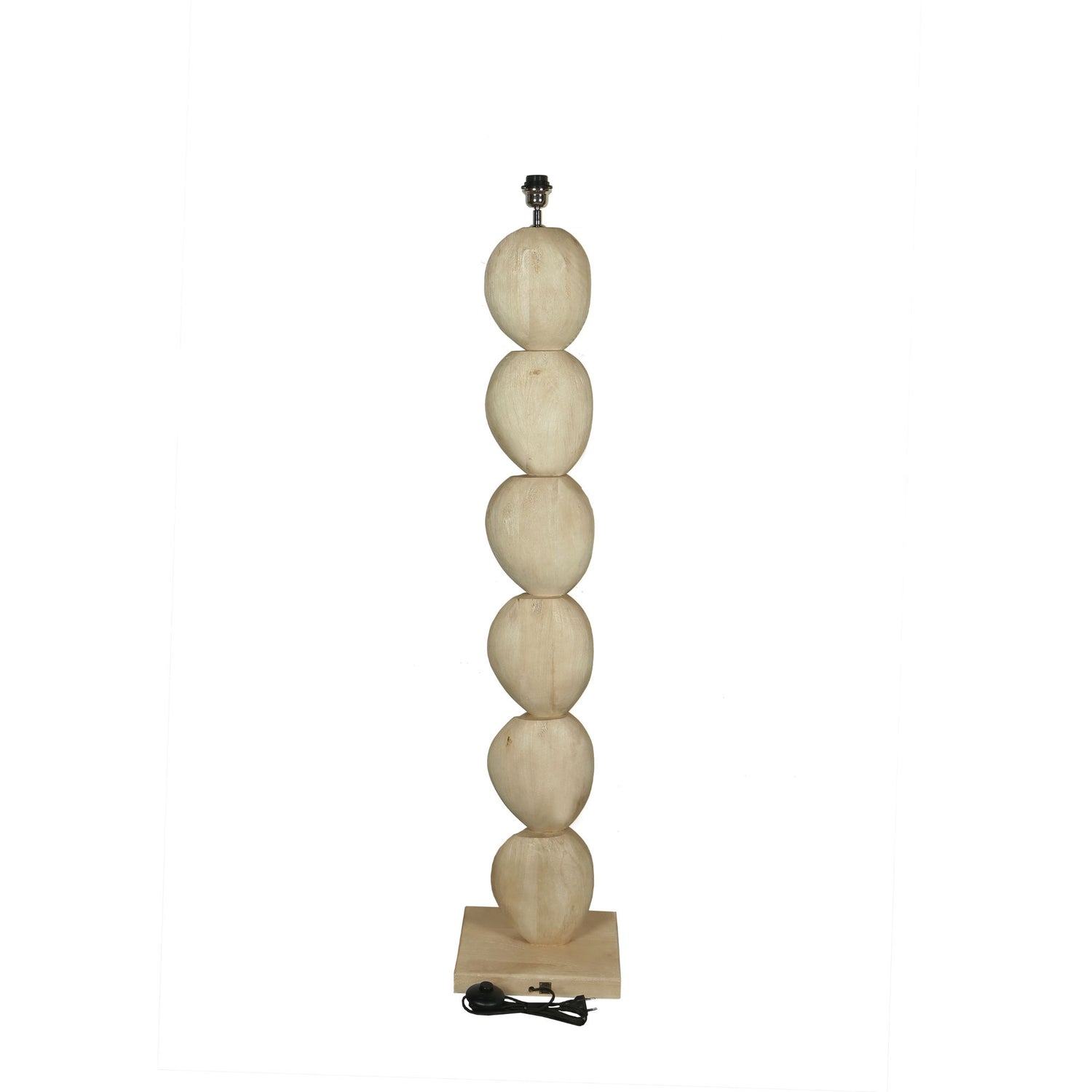 Kodey Natuurlijke Mango Houten Vloerlamp Voet 140x30x30 cm