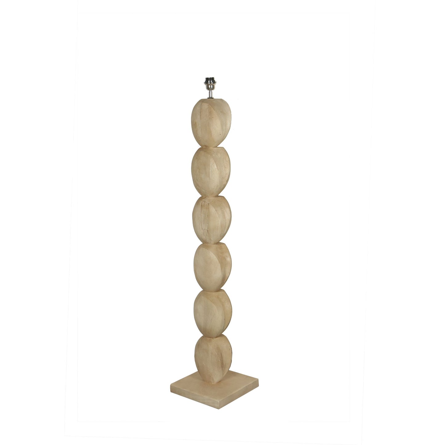 Kodey Natuurlijke Mango Houten Vloerlamp Voet 140x30x30 cm