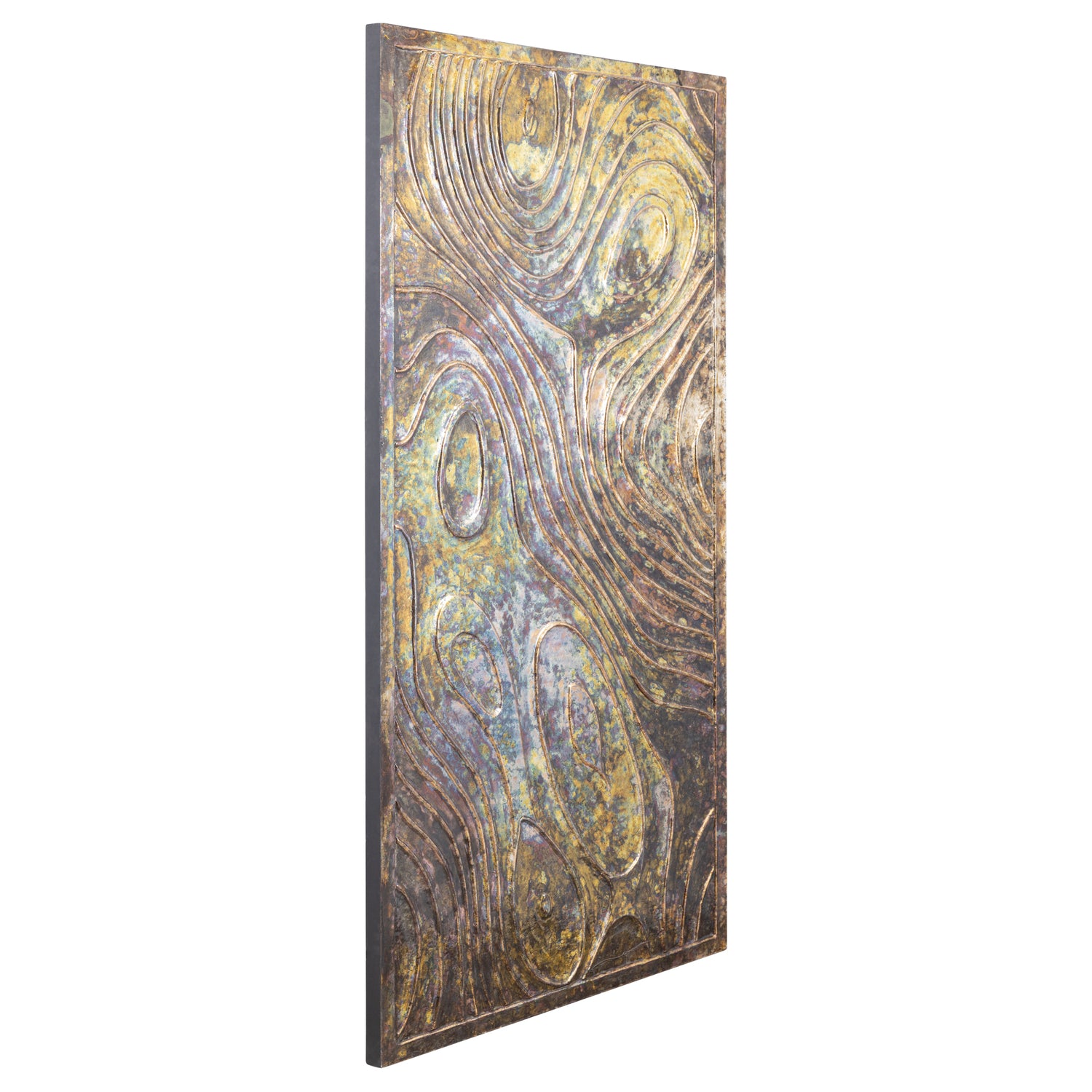 Connolly Olie Groen Hout Rechthoekig Wandpaneel L 160x80x2.5 cm