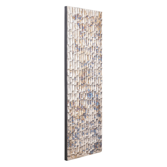 Chadwick Olie Hout Rechthoekig Wandpaneel Druppelpatroon 120x40x3.5 cm
