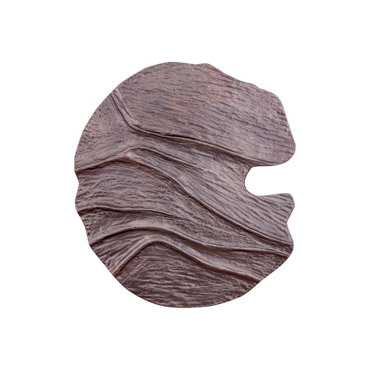 Samraj Bronzen Gegoten Aluminium Wandpaneel Golfstructuur 71x64x2.5 cm
