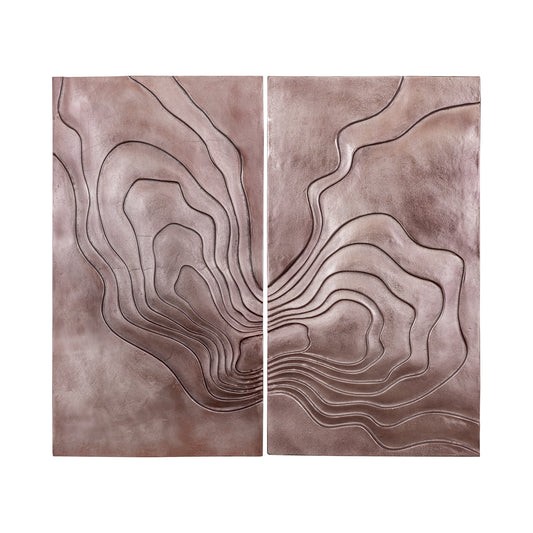Erike Bronze Casted Alu Wall Panel Wave In 2 Parts