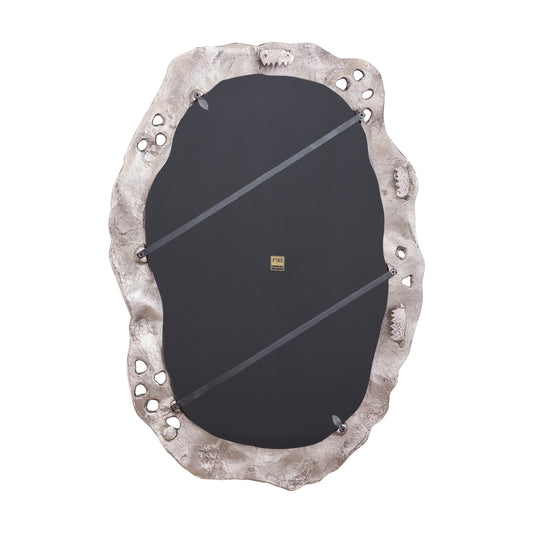 Kariss Bronze Casted Alu Mirror Rough Oval Shape