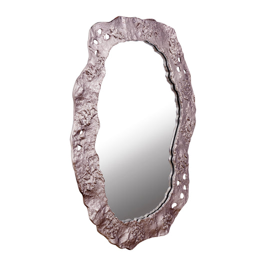 Kariss Bronzen Gietaluminium Spiegel Ruwe Ovale Vorm 84x62x2.5 cm