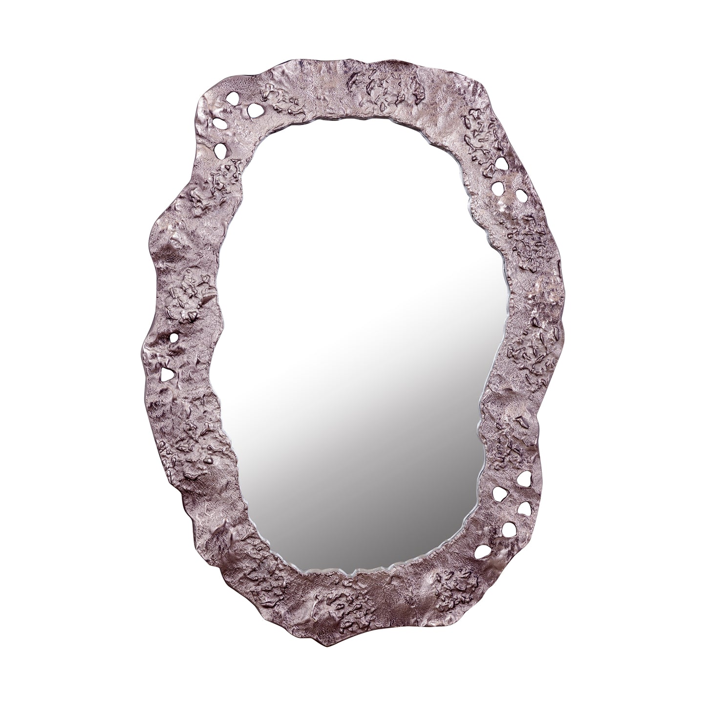 Kariss Bronzen Gietaluminium Spiegel Ruwe Ovale Vorm 84x62x2.5 cm