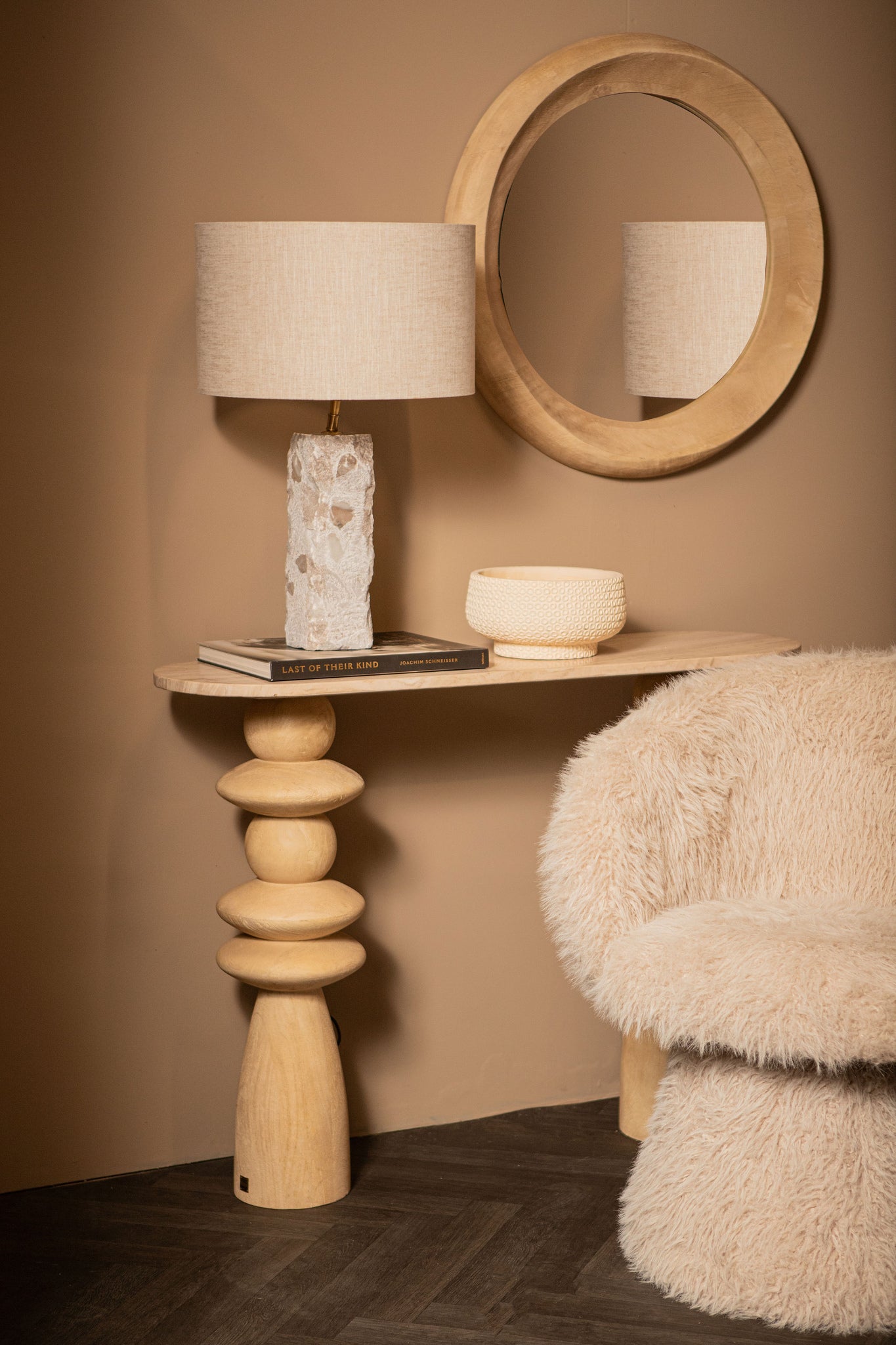 Rester Natural Marble Table Lampbase Rough Stone L