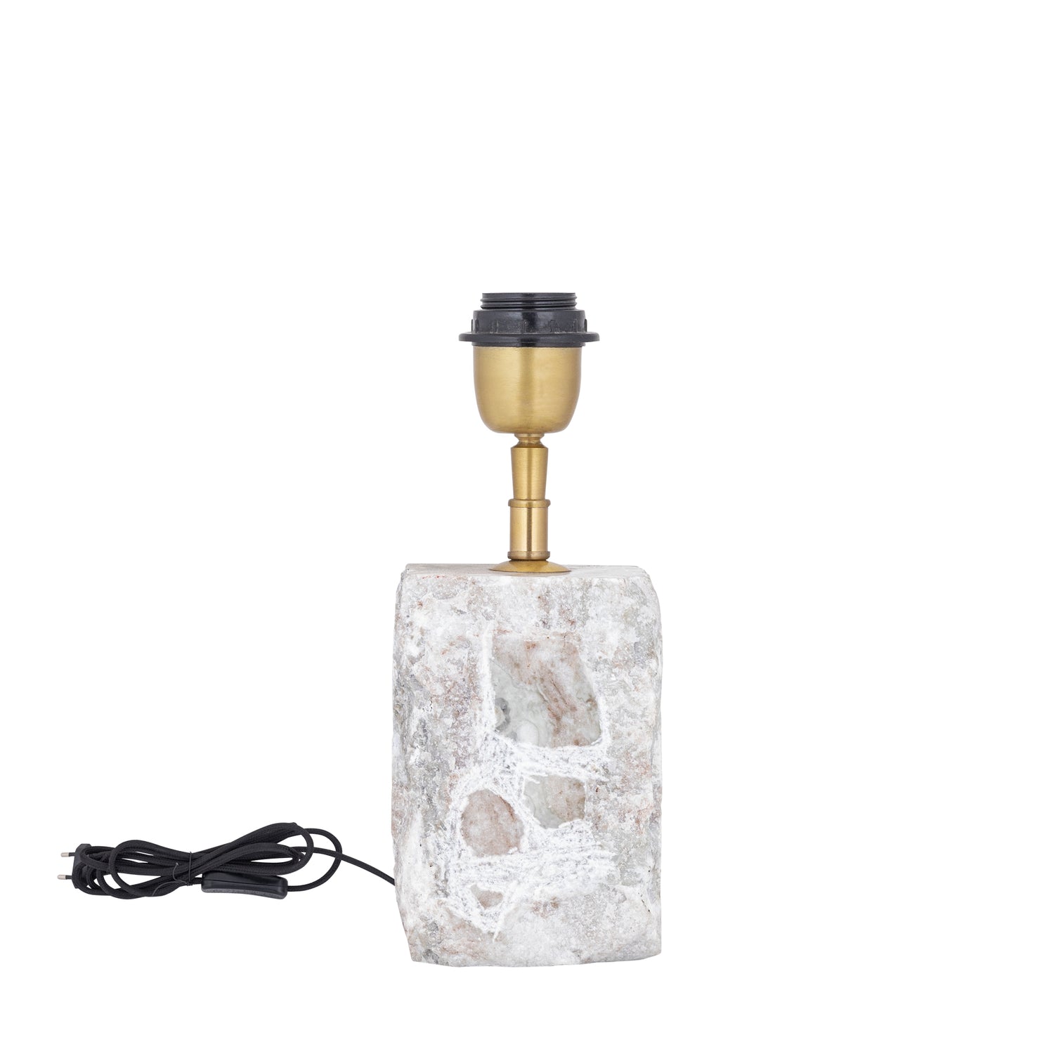 Rester Natuurlijke Marmer Tafellamp Voet Ruw Steen S 25x10x10 cm