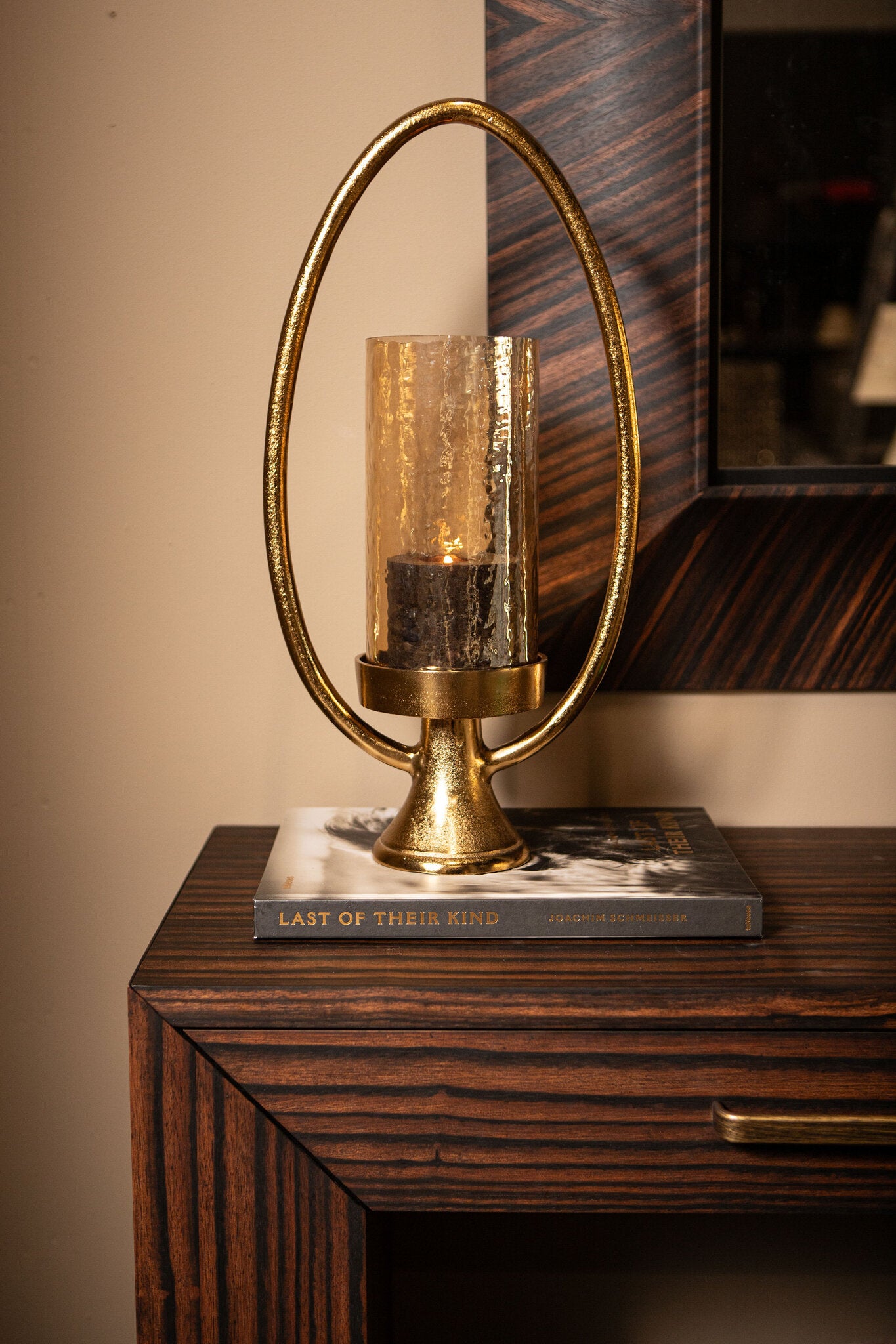 Berido Gouden Aluminium Stormlight Op Ovaal Frame 55x27x14 cm