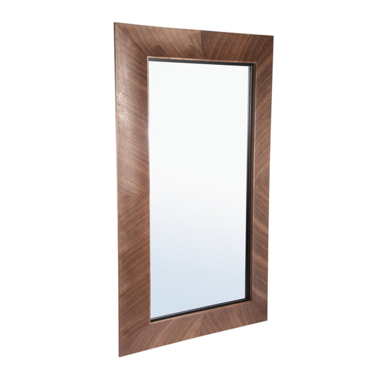Gezzy Natuurlijke Houtfineer Spiegel Krulframe Rechthoekig 186x110x7 cm