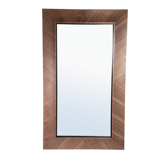 Gezzy Natuurlijke Houtfineer Spiegel Krulframe Rechthoekig 186x110x7 cm