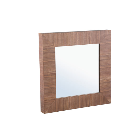 Tiess Natuurlijke Houten Fineer Spiegel Recht Frame 59x59x6.5 cm
