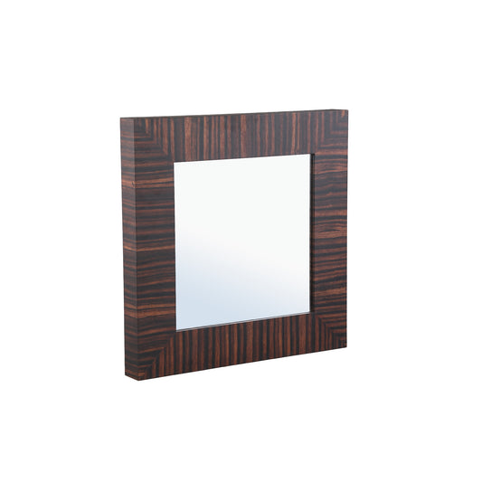 Tiess Brown Wooden Veneer Mirror Straight Frame