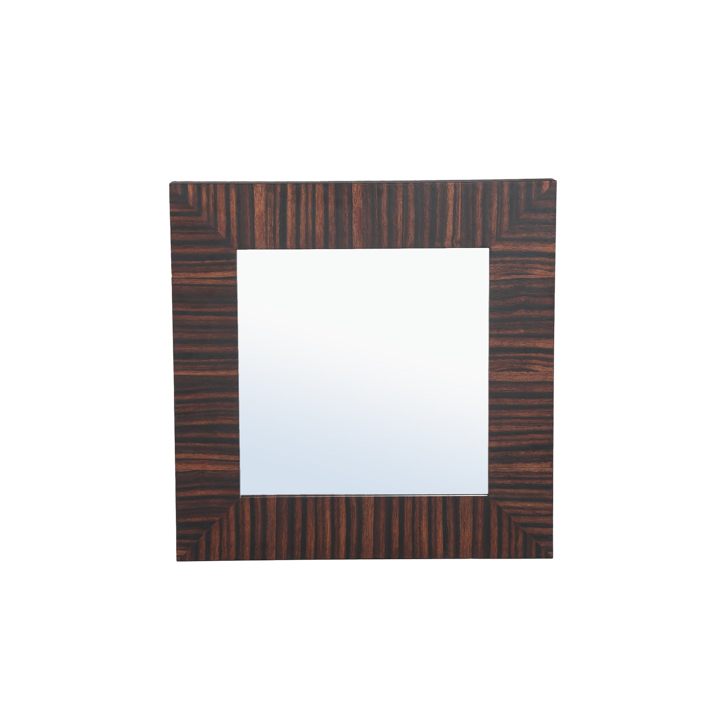 Tiess Bruine Houten Spiegel Met Rechte Lijst 59x59x6.5 cm