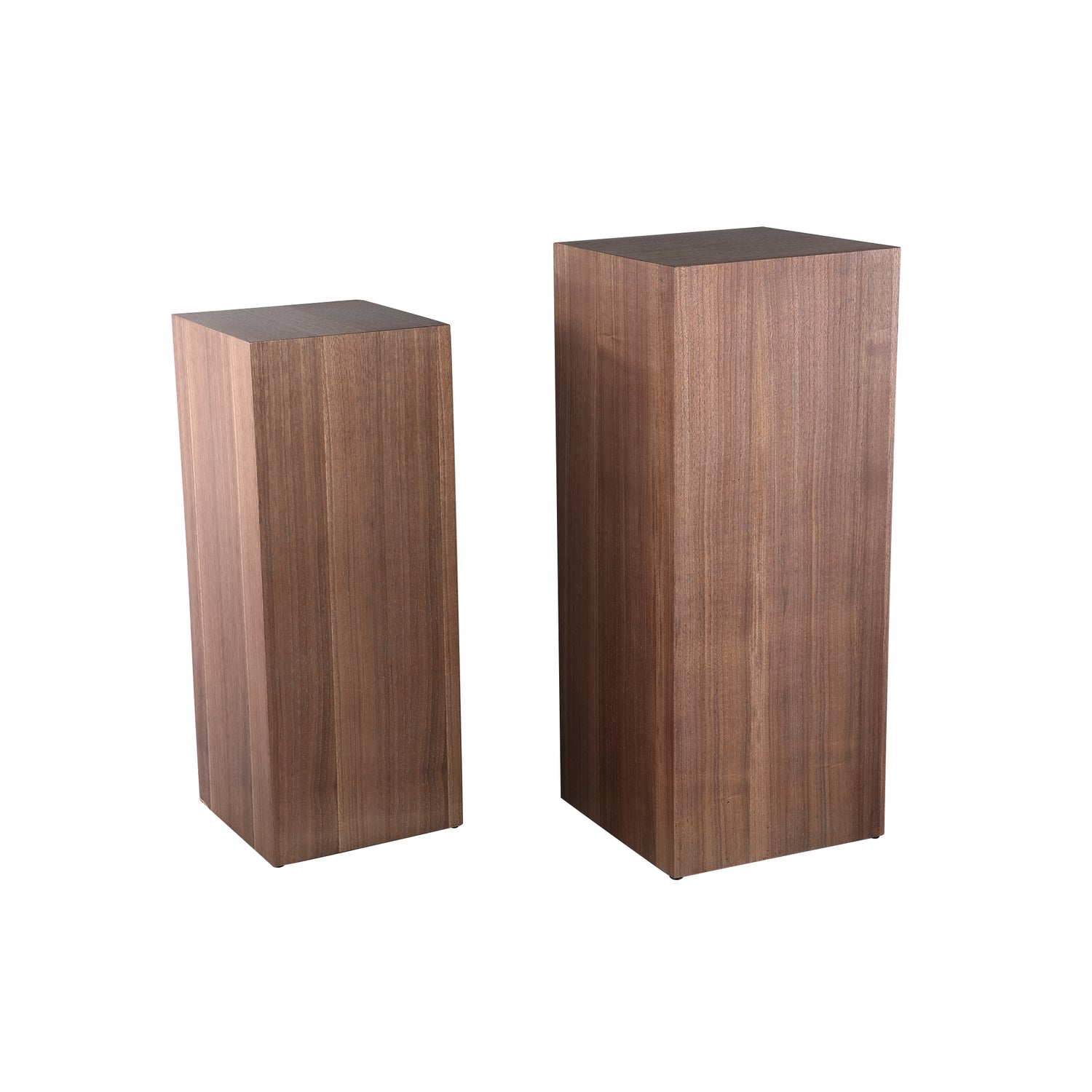 Tiess Natuurlijk Houten Fineer Zuil Set van 2 85x35x35 cm