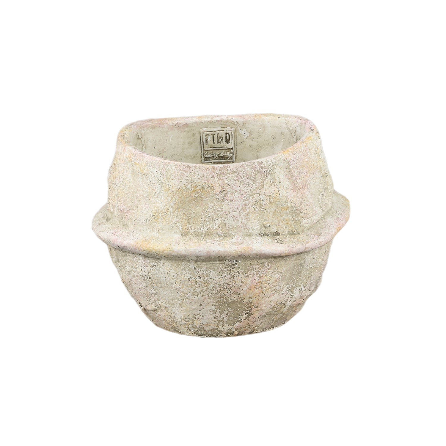 Haania Beige Cementpot Rond Met Middellijn M - Set van 8 14x18.5x18.5 cm