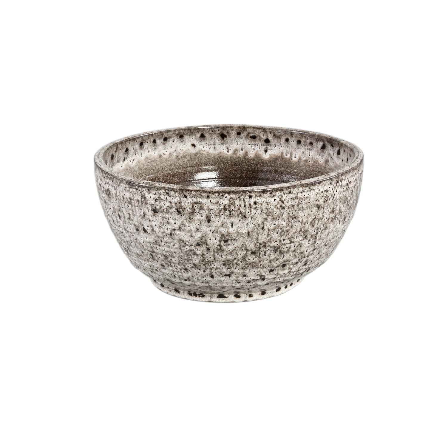 Elana Witte Ronde Keramische Schaal Met Grijs Patroon M 20x42.5x42.5 cm