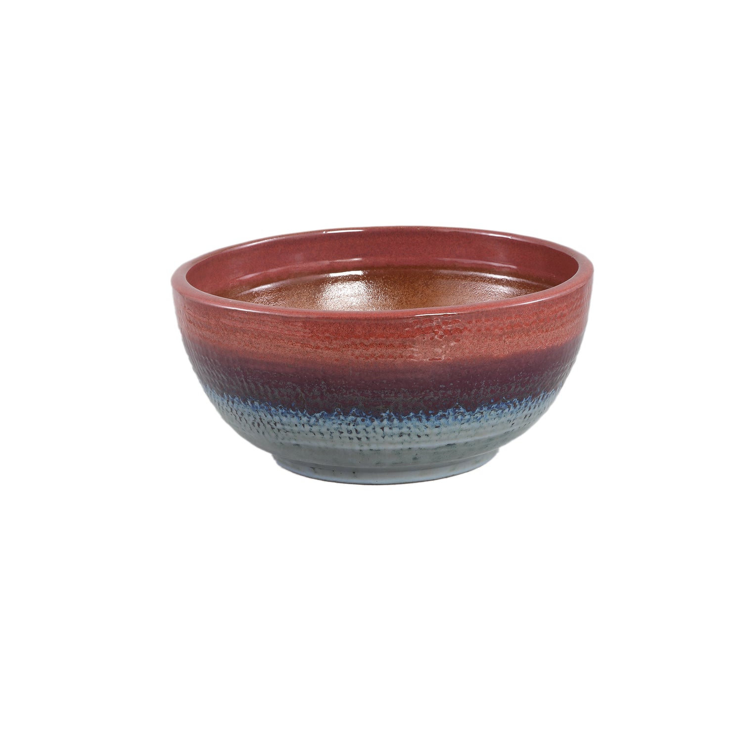 Elana Paarse Ronde Keramische Schaal Met Ombré Patroon S 17x36.5x36.5 cm