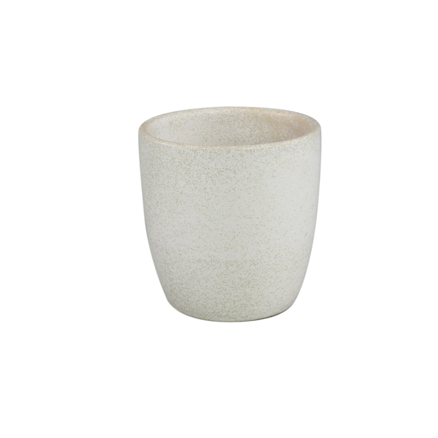 Braxton Witte Glazuurde Keramische Pot L – Set van 4 - 4 Sets 16x15.5x15.5 cm