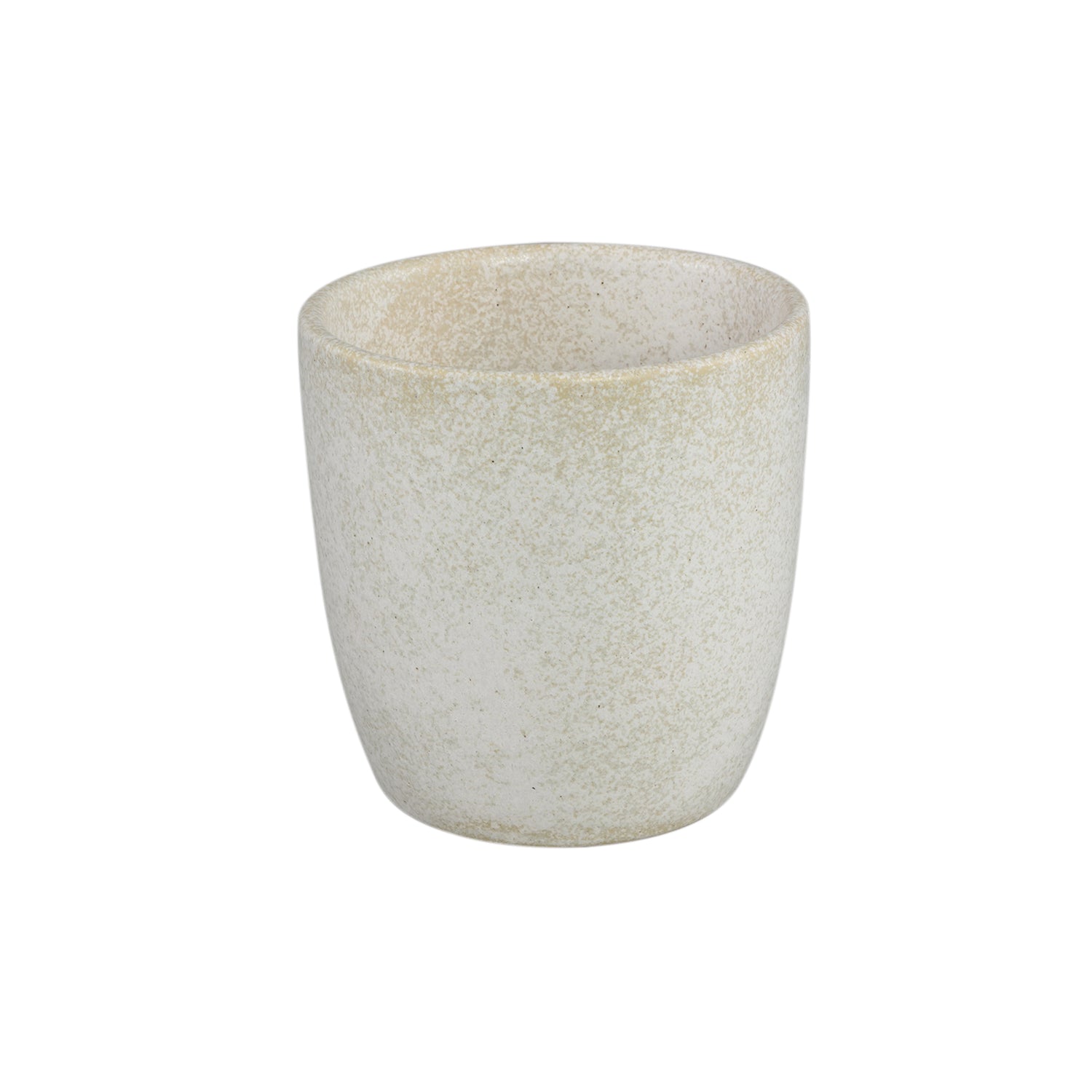 Braxton Wit Geglazuurde Keramische Pot M – Set van 8 Stuks - 8 Sets 13.5x13.5x13.5 cm