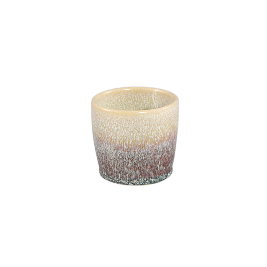 Braxton Bruin Ombre Glazuurde Keramische Pot XS - Set van 12 Stuks - 12 Sets 7x7.5x7.5 cm