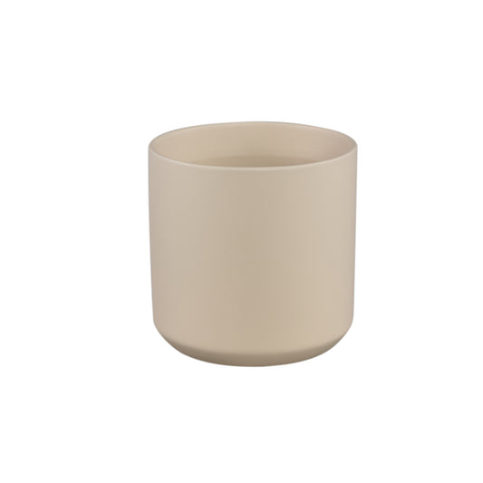 Fatima Crème Ronde Keramische Pot XL - Set van 4 Stuks - 4 Sets 21x21x21 cm