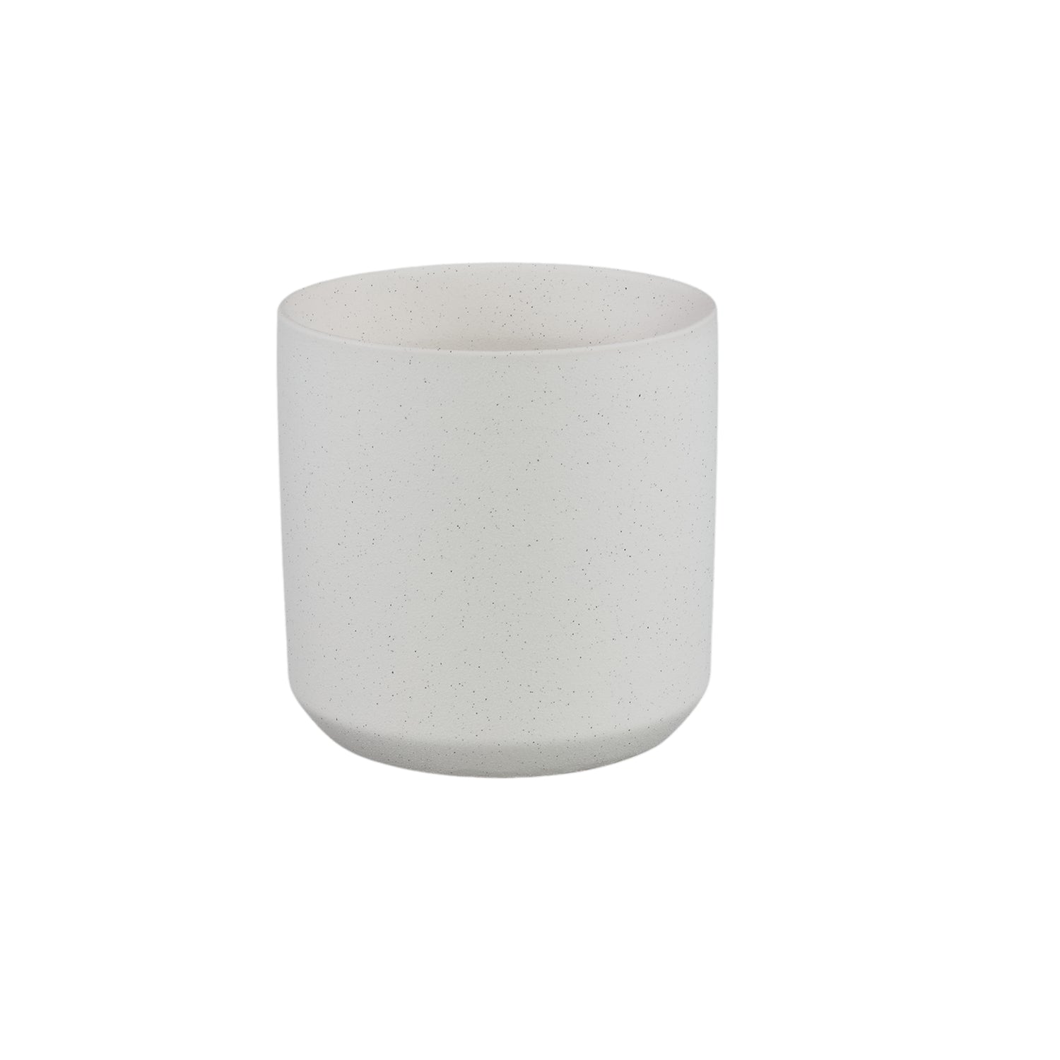 Fatima Witte Ronde Keramische Pot Set van 4 Stuks L - 4 Sets 19x19x19 cm