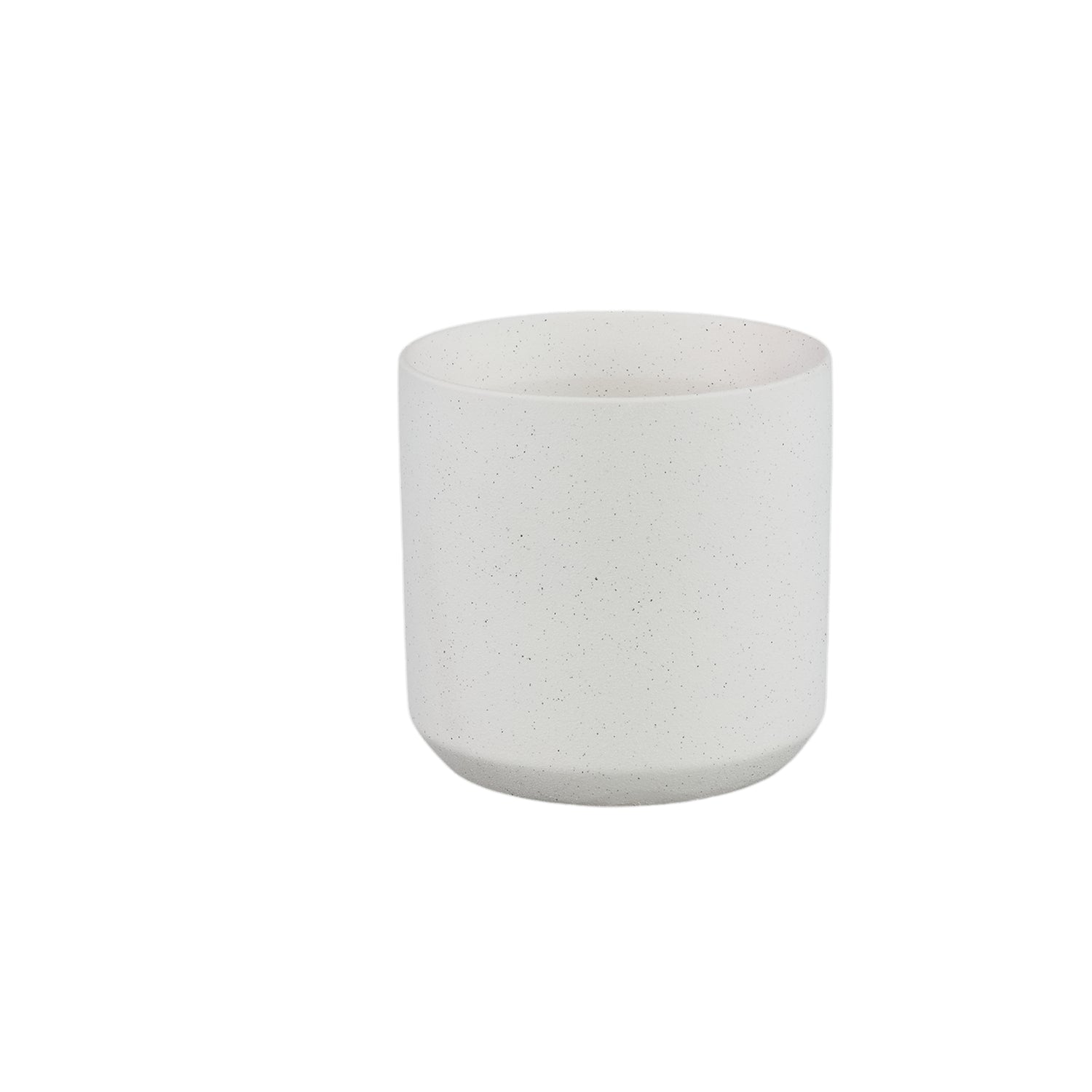 Fatima Witte Ronde Keramische Pot Set van 8 Stuks M - 8 Sets 16x16x16 cm