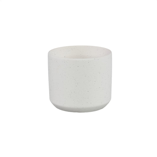 Fatima Witte Ronde Keramische Pot XS - Set van 12 10x10.5x10.5 cm