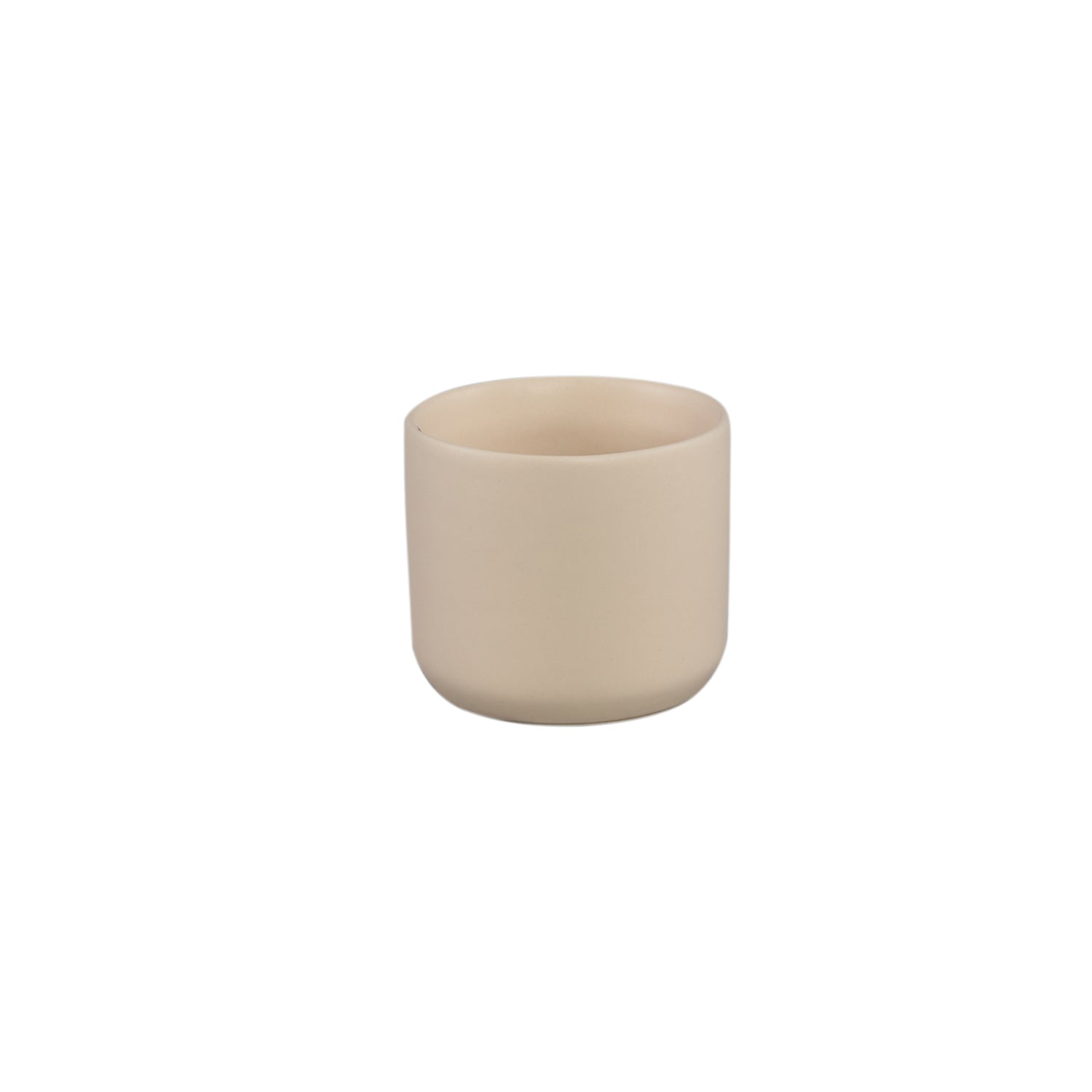 Fatima Crème Ronde Keramische Pot Set van 12 Stuks XXS - 12 Sets 6.5x7.5x7.5 cm