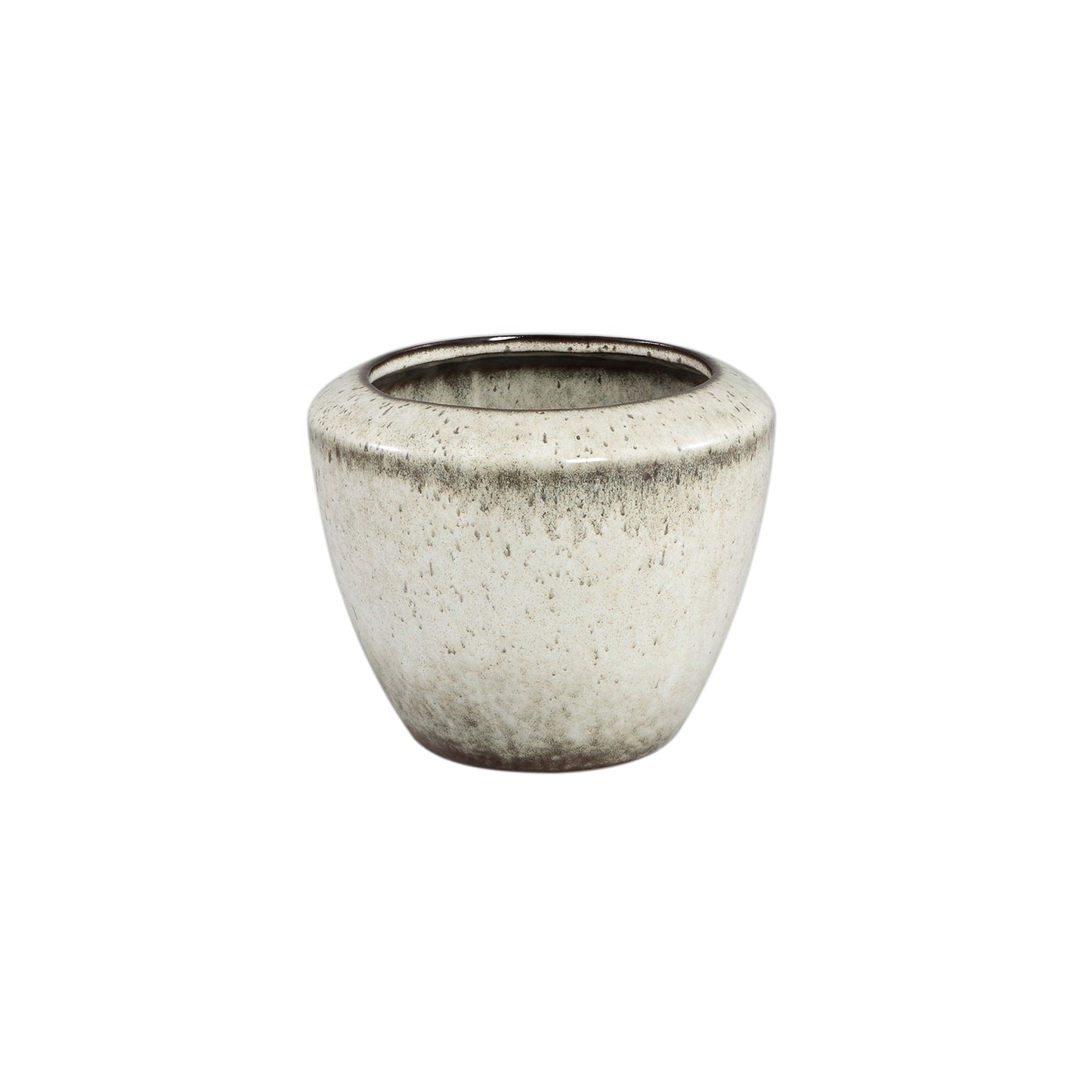 Kyleigh Beige Ronde Keramische Pot Glad Set van 4 Stuks - 4 Sets 16x19.5x19.5 cm