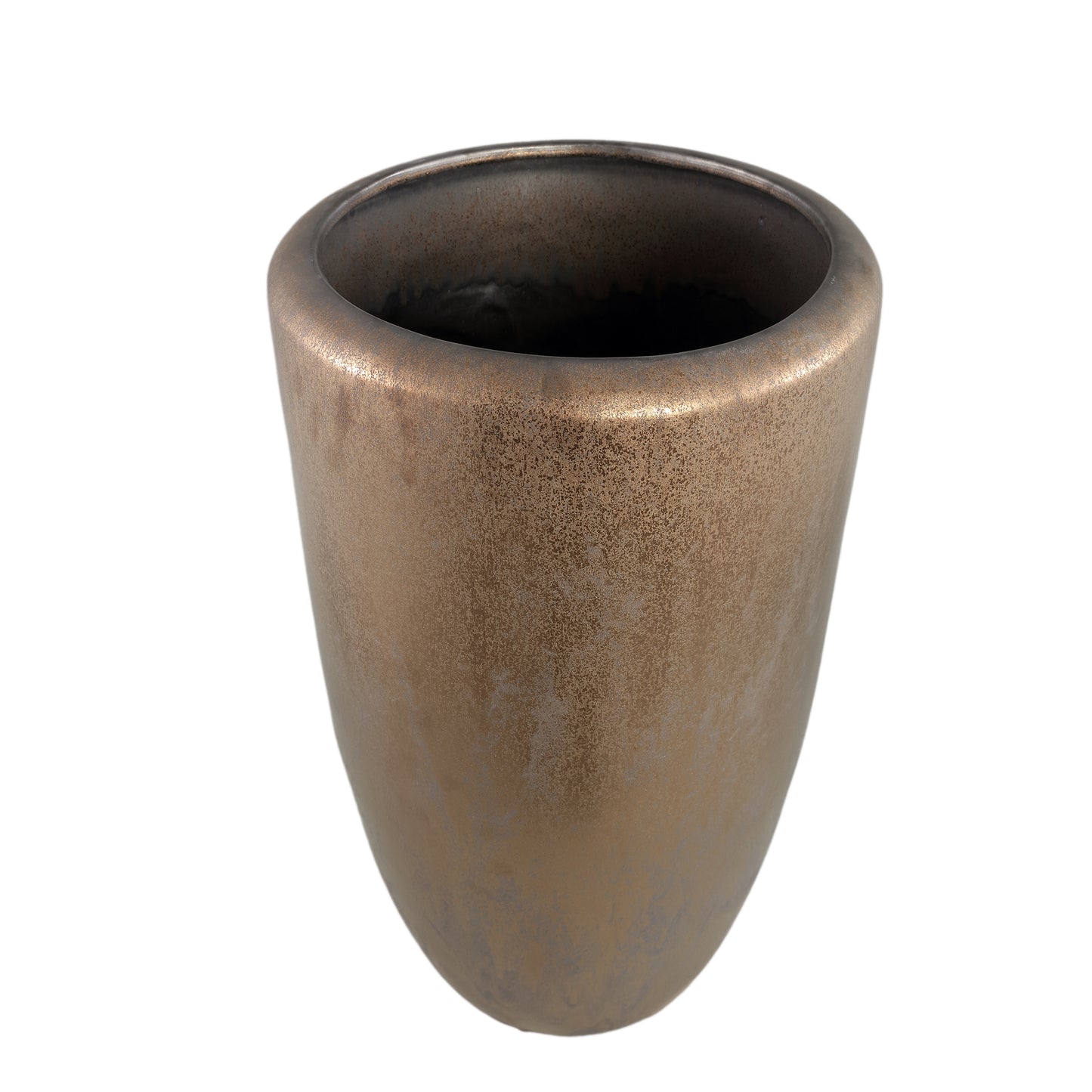 Kyleigh Bronze Round Ceramic Pot Smooth High XL